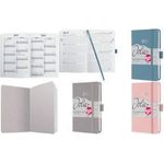 sigel Buchkalender Jolie 2024, Textil, A6, pink Wochenkalender, 95 x 150 mm, 1 Woche / 2 Seiten, 174 Seiten - 1 Stück (J4404)