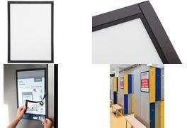 EUROPEL Magnetrahmen, DIN A5, schwarz, 5er Pack Set aus magnetischen Informationsrahmen, aus Polypropylen - 1 Stück (196102)