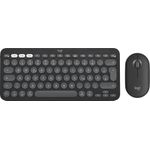 Logitech Pebble 2 Combo for Mac Tastatur Maus enthalten Universal RF Wireless + Bluetooth QWERTZ Deutsch Graphit (920-012208)