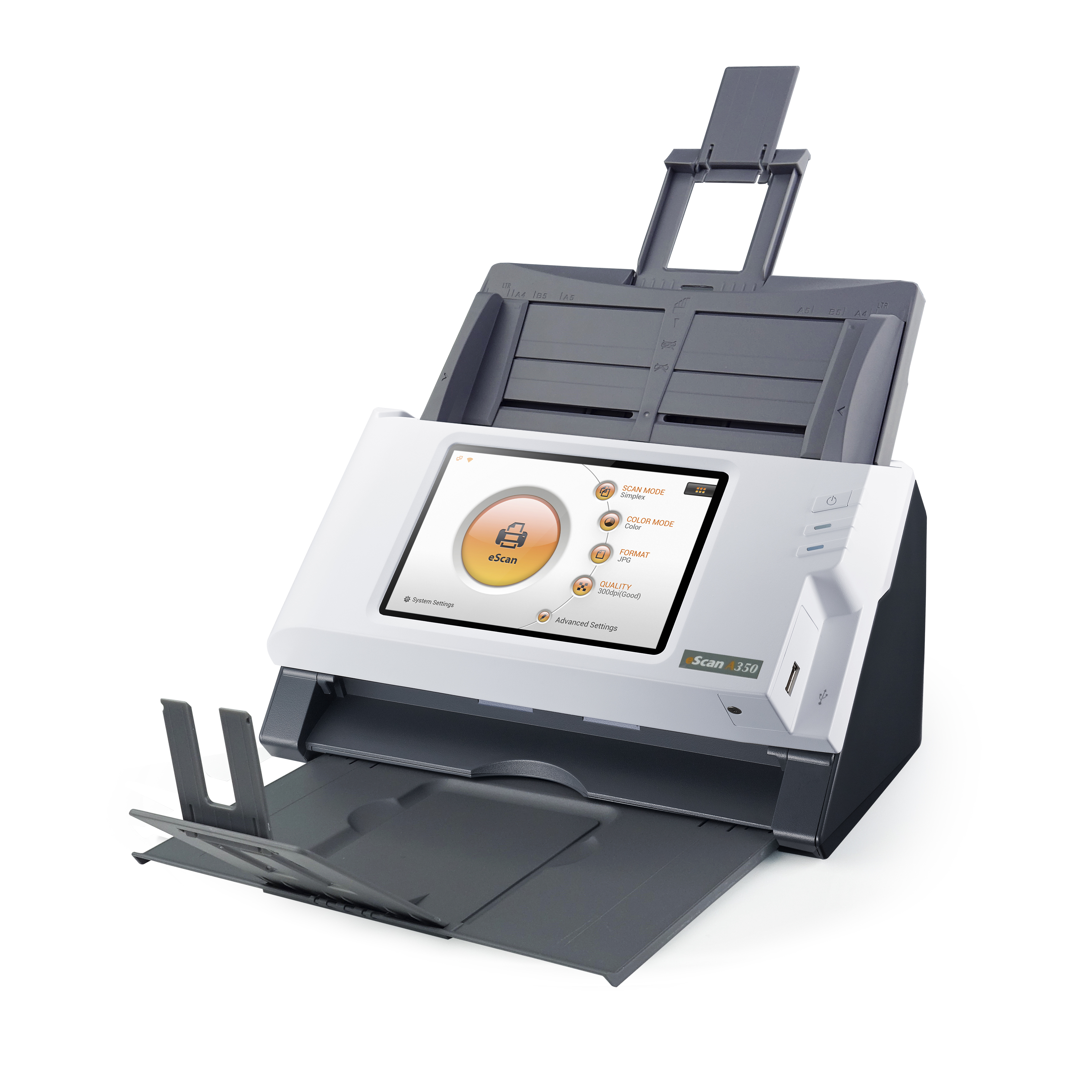 Plustek eScan A350 Essential Dokumentenscanner 600 dpi A4 Schwarz, Weiß