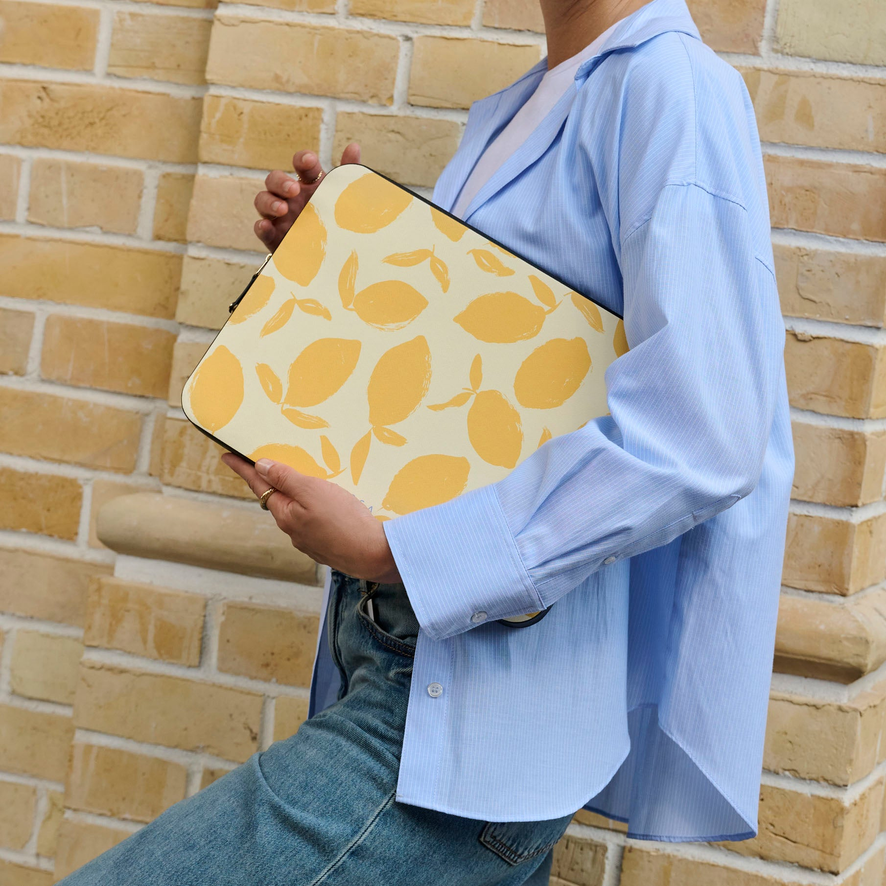 Burga Lemon Tart 13" Laptop Sleeve Leder Gelb