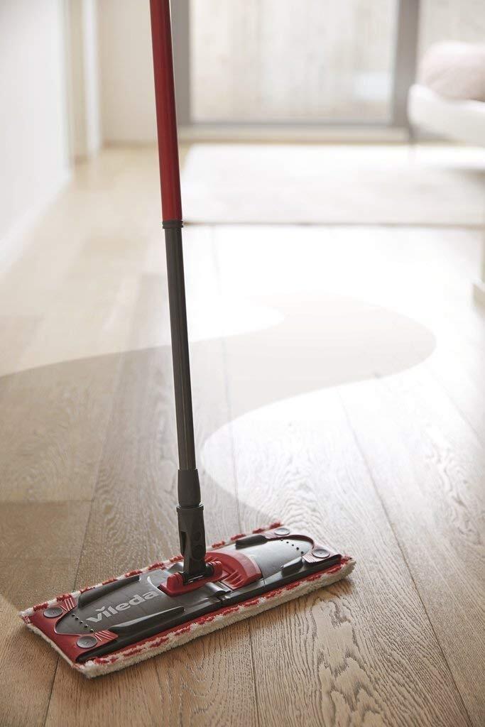Vileda SuperMocio Revolution Sistema Wischmopp- und Eimerset Mikrofaser Einzeltank Schwarz/Rot/Weiß