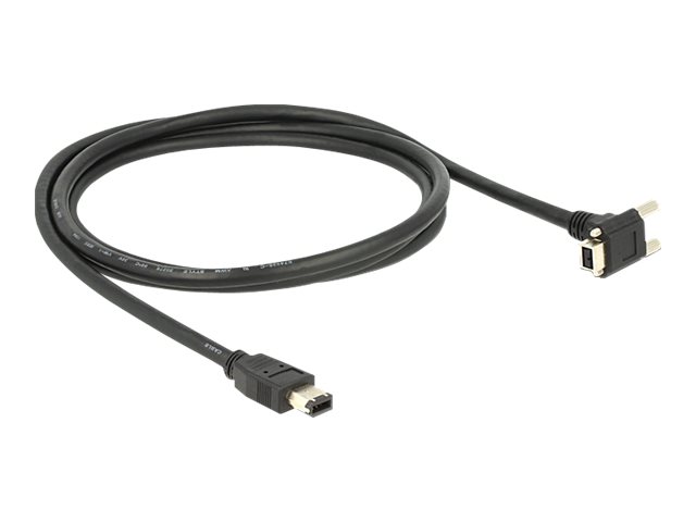 Delock FireWire-Kabel 83589 9-polig 90° auf 6-polig 2 m Schwarz