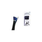 LogiLink Kabelbündler, Gewebeschlauch, schwarz, 1,80 m flexibeler & weicher Kabelschlauch, schützt und bündelt (KAB0006)