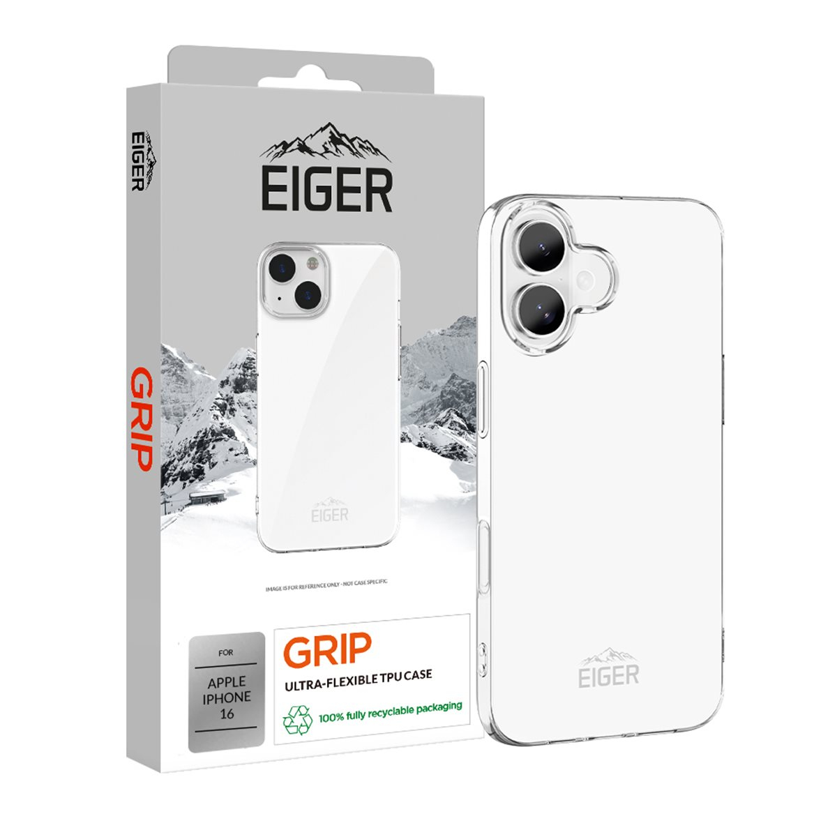 Eiger Grip Case iPhone 16 6,1" Transparent