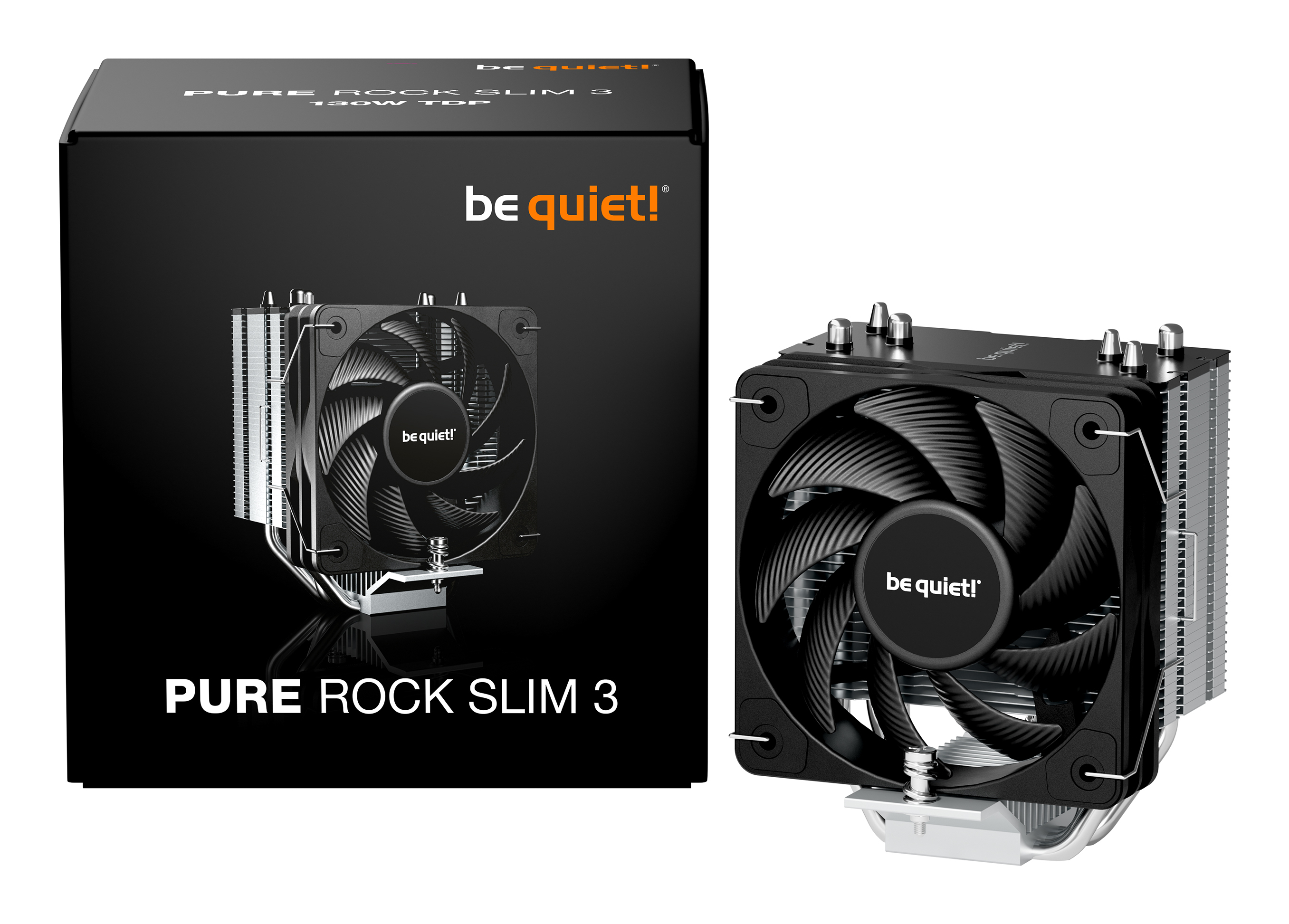 be quiet! Pure Rock Slim 3 Prozessor-Luftkühler Silber, Schwarz