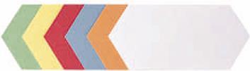 FRANKEN Moderationskarte, Rhombus, 205 x 95 mm, sortiert in den Farben: weiß, hellblau, rot, gelb, o