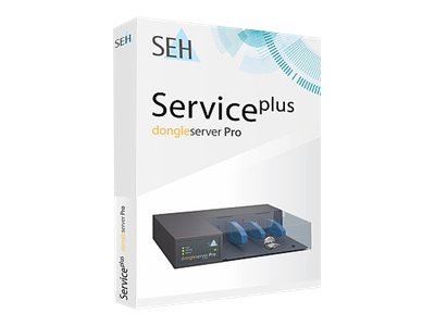 SEH Dongleserver Pro Geräteserver 8x USB (4x USB 3.0, 4x USB 2.0) GbE Schwarz, Blau