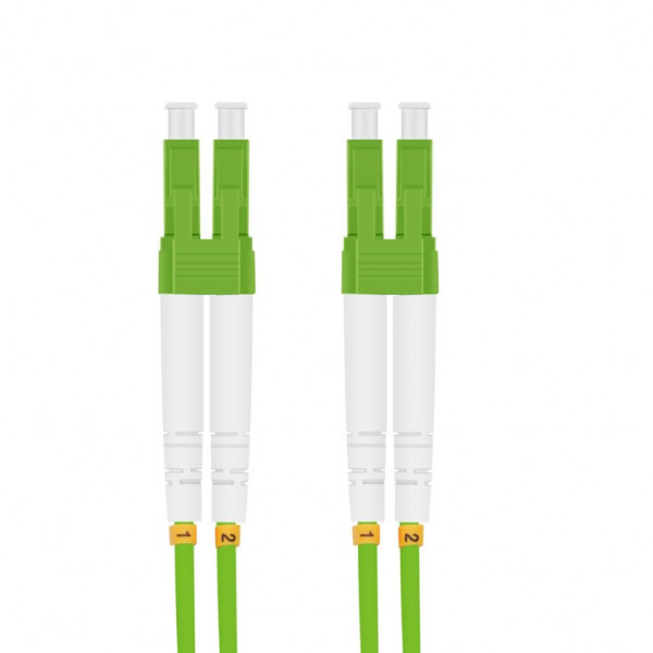 Helos LWL Patchkabel OM5 50/125 µm LC Duplex 2 m Lindgrün