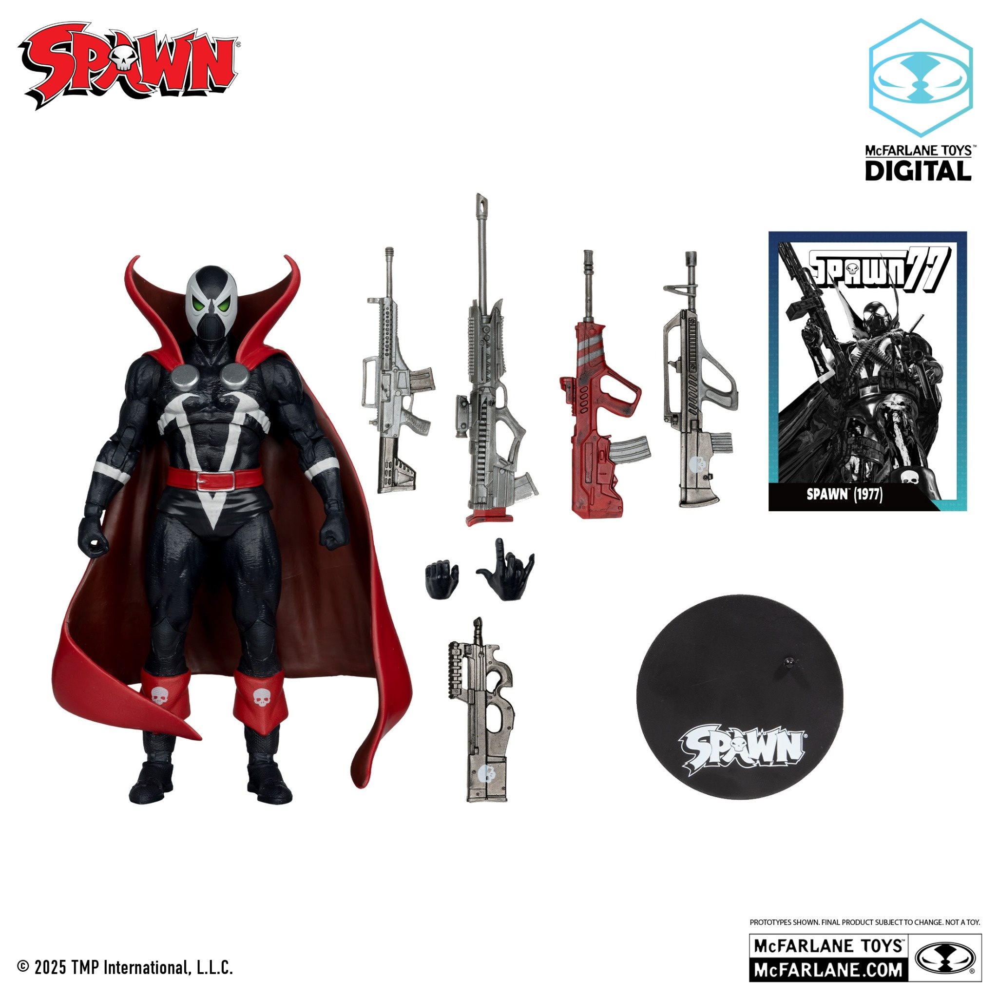 MCFARLANE Toys Spawn Sammelfigur 7" mit Comic Schwarz, Rot