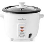 Nedis KARC06WT Reiskocher Weiß Antihaftbeschichtung, Kontrollleuchte (KARC06WT)