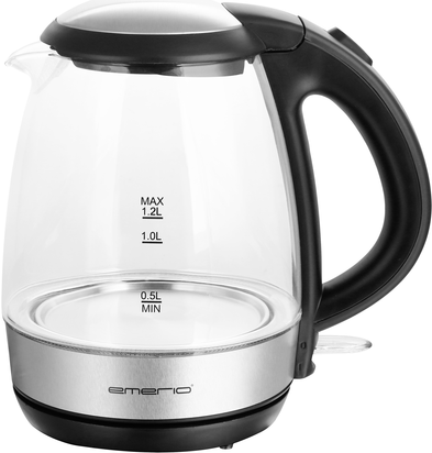Emerio Wasserkocher, 1.2L, Glas, BPA-frei (WK-125145)