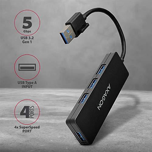 Axagon HUE-G1A Schnittstellen-Hub USB 3.2 Gen 1 (3.1 Gen 1) Type-A 5000 Mbit/s Schwarz (HUE-G1A)