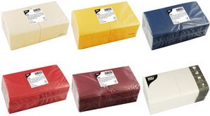 PAPSTAR Cocktailservietten, 240 x 240 mm, 3-lagig, weiß 1/4 Falz, Tissue, FSC-zertifiziert - 1 Stück (82906)