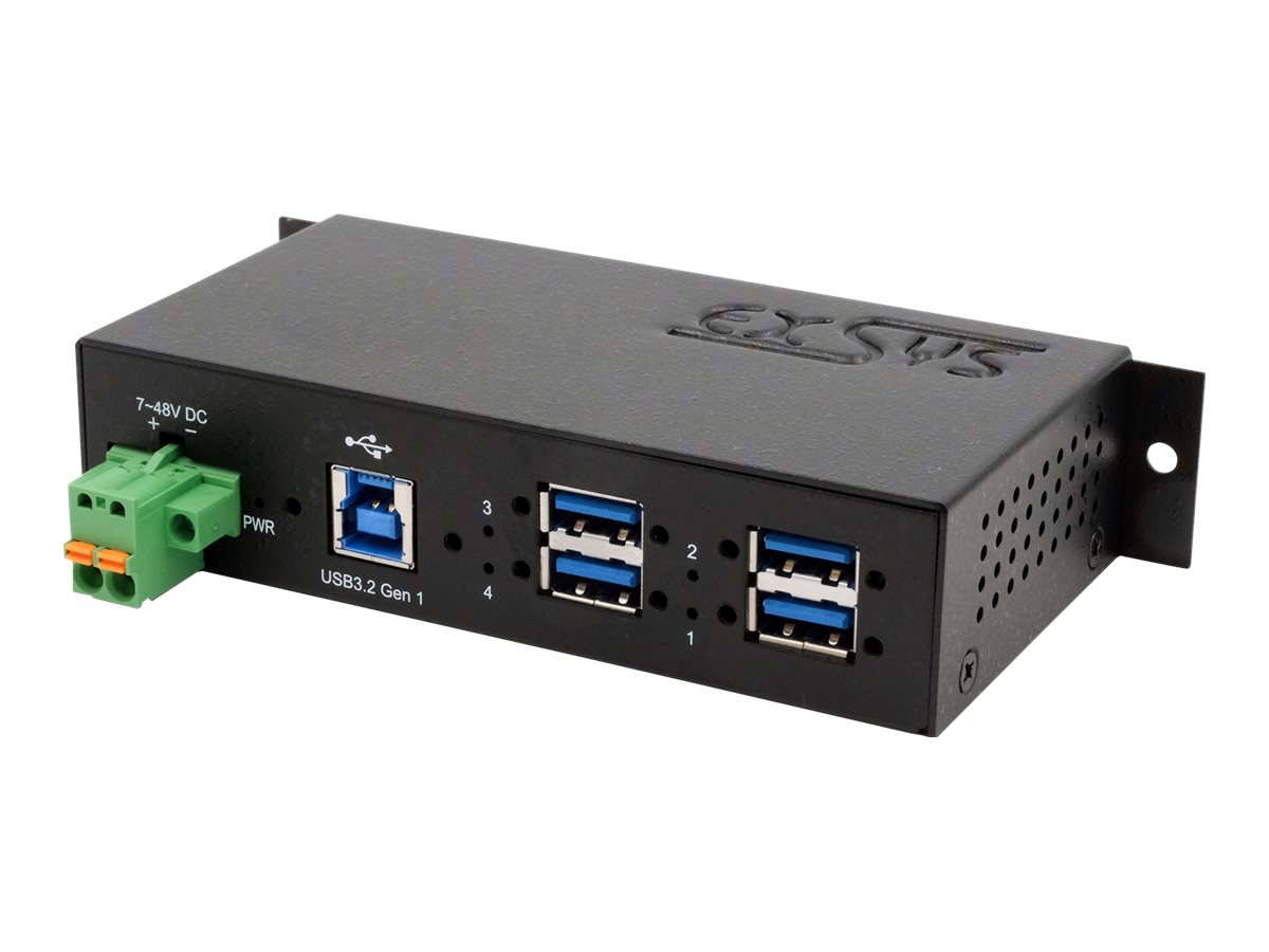 Exsys EX-1185HMVS-2 USB-Hub 4-Port Schwarz