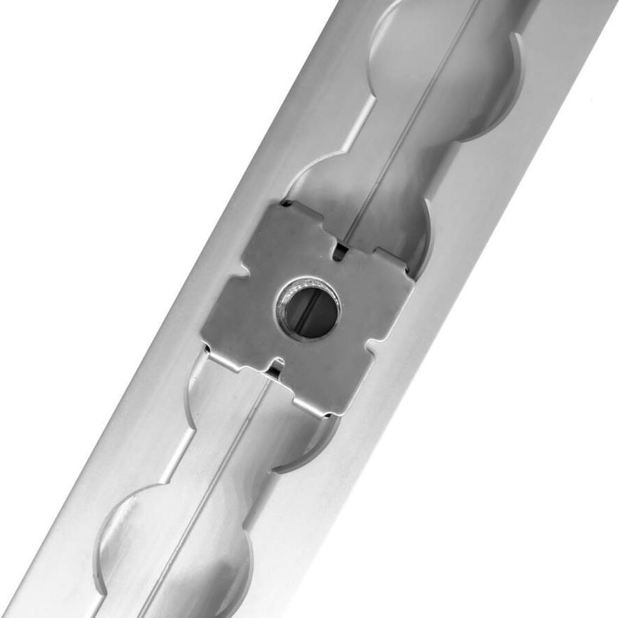 Marotech Airlinezurrpunkt Aluminium eloxiert Senkbohrungen Ø 6 mm, Farbe grau (7300-1000)