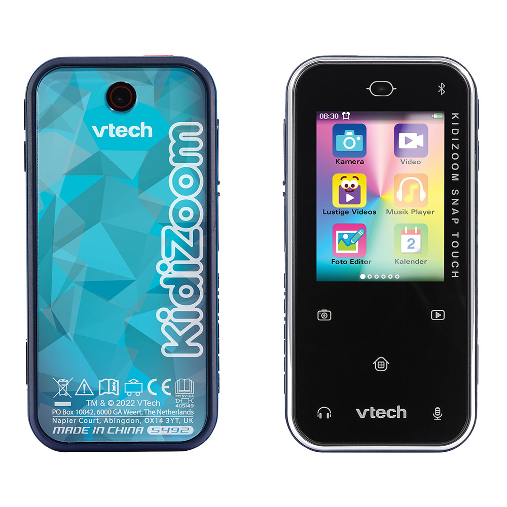 VTech KidiZoom Snap Touch Kinder-Smartphone Schwarz, Blau