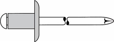 GESIPA Blindniete 4,0x12,0 Alu/Stahl Grosskopf - 500 Stück (1454097)