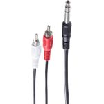 shiverpeaks BS30511 Audio-Kabel 1,5 m 6.35mm 2 x RCA Schwarz (BS30511)