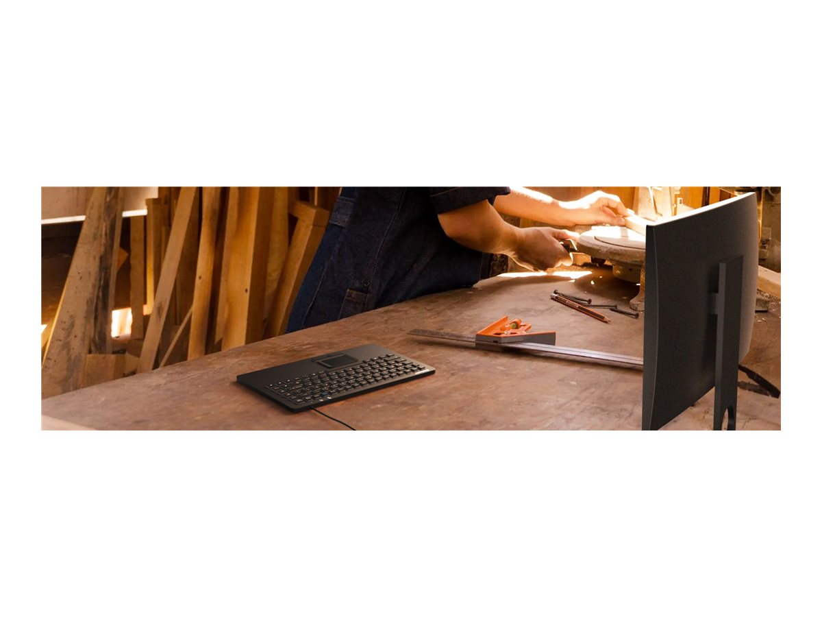 KeySonic KSK-5230 IN Kabelgebundene USB-Tastatur UK QWERTY Touchpad Wasserdicht Schwarz