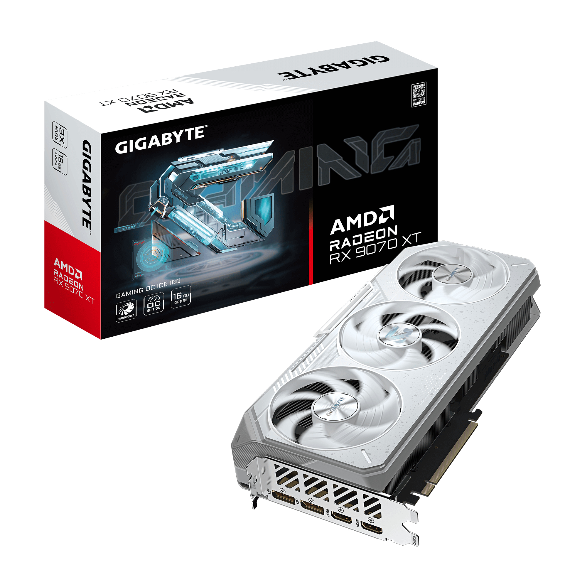Gigabyte Radeon RX 9070 XT Gaming OC ICE 16 GB GDDR6 Weiß
