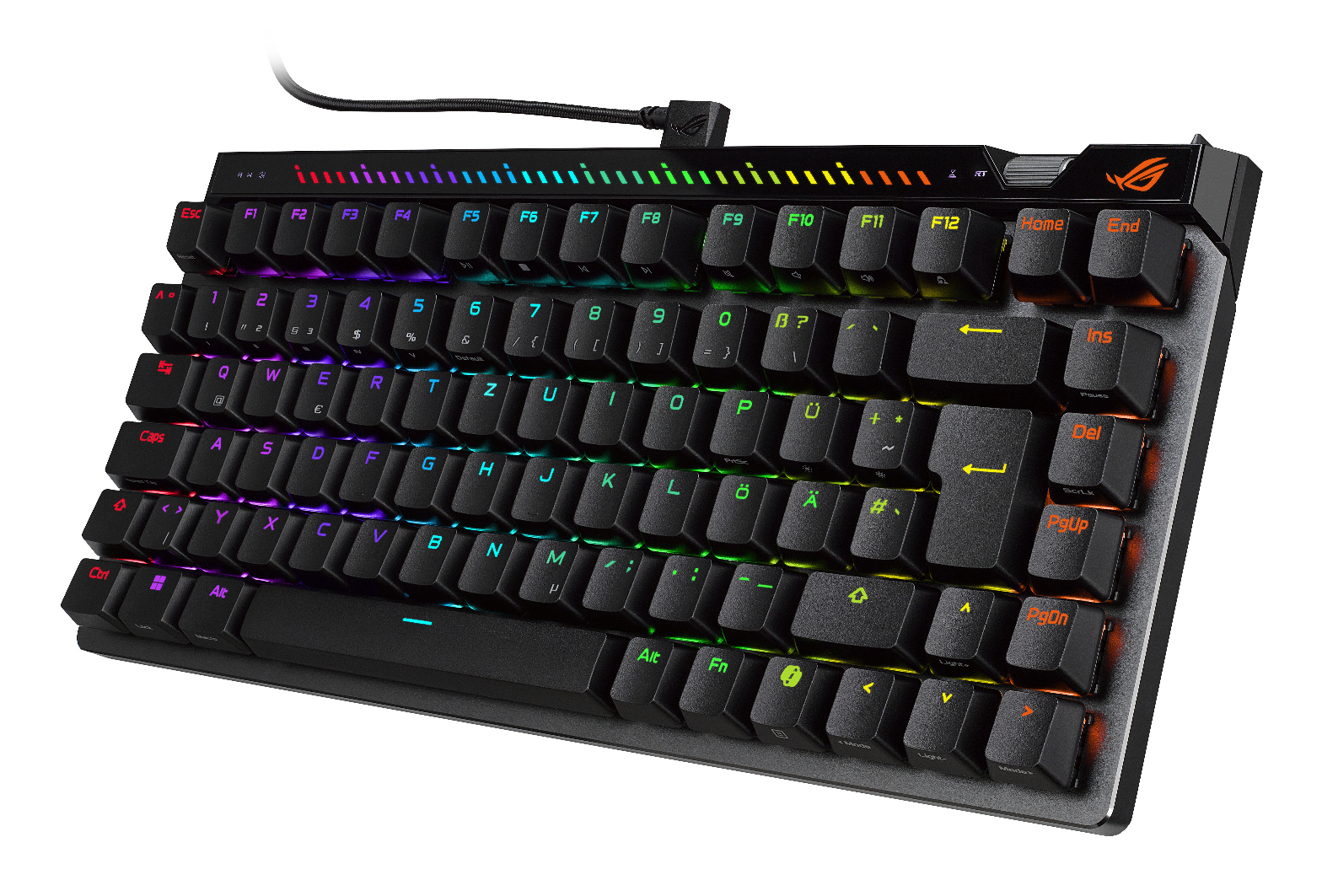 ASUS ROG Falchion Ace 75 HE Gaming-Tastatur QWERTZ 75% Rapid Trigger 8000 Hz USB Typ-C Schwarz