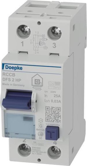Doepke Doepke DFS2 025-2/0,03-HPFI-Schutzschalter 2p 25 A 0.03 09124505 (09124505)