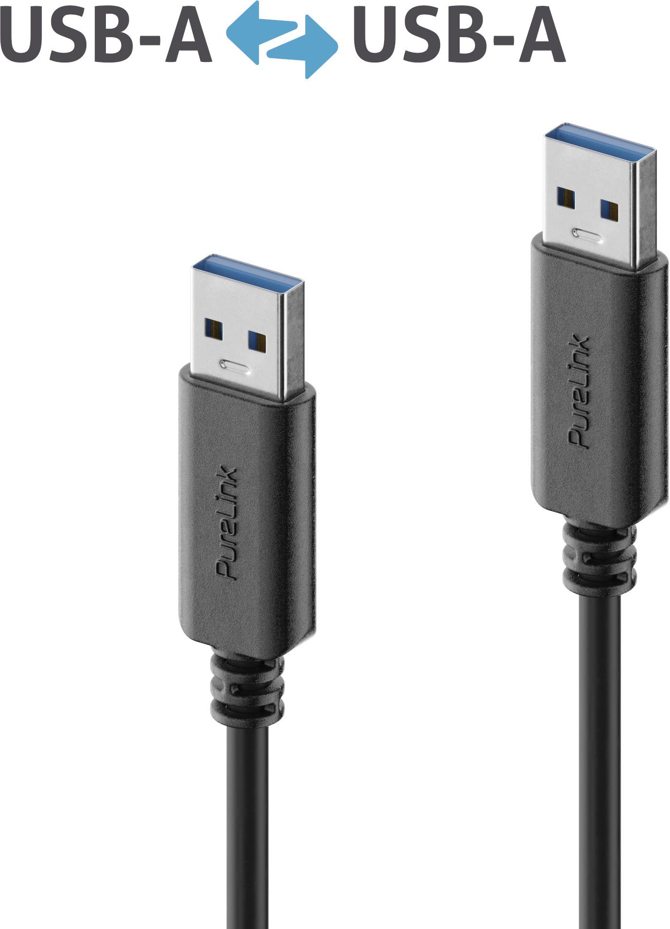 PureLink iSeries Premium USB-A auf USB-A Kabel USB 3.1 Gen 1 2 m Schwarz