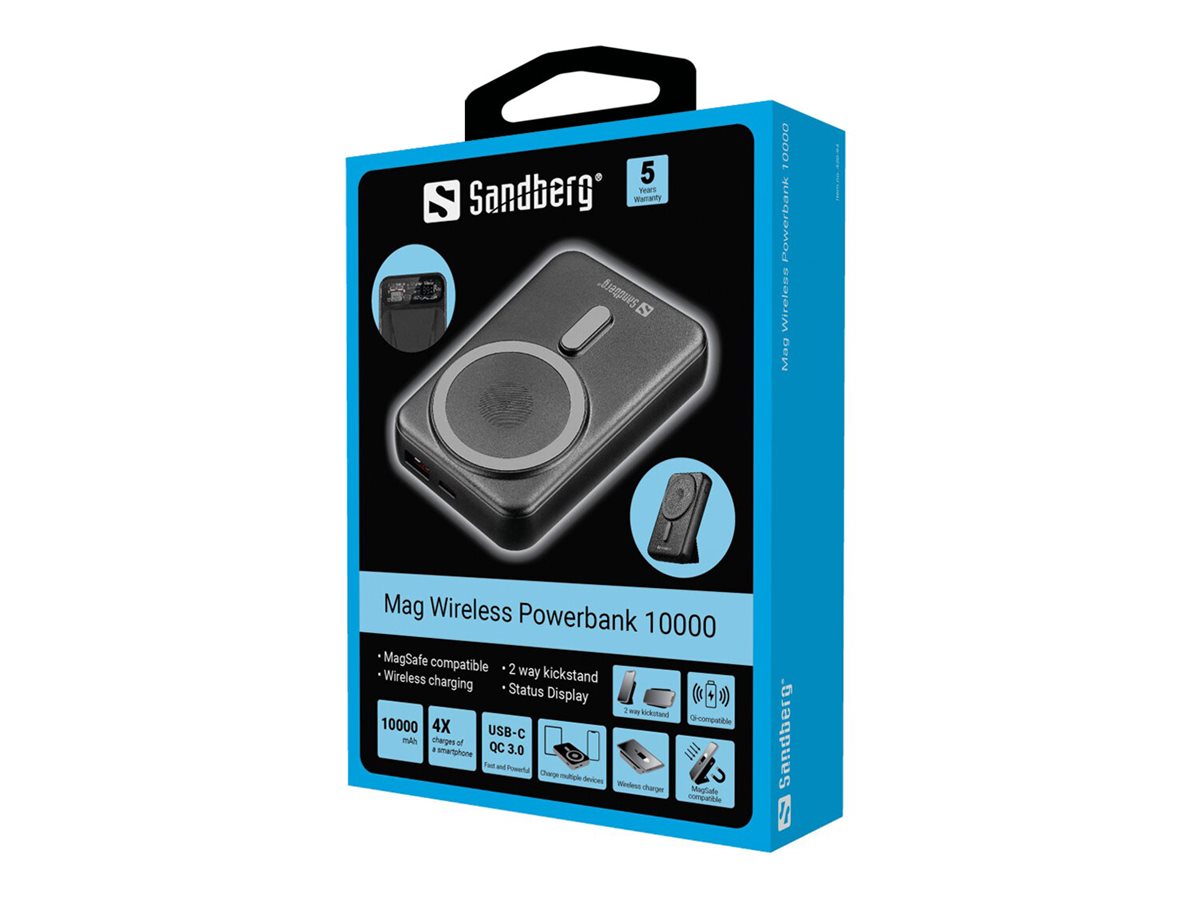 Sandberg 420-94 Powerbank 10000 mAh Kabelloses Laden Schwarz