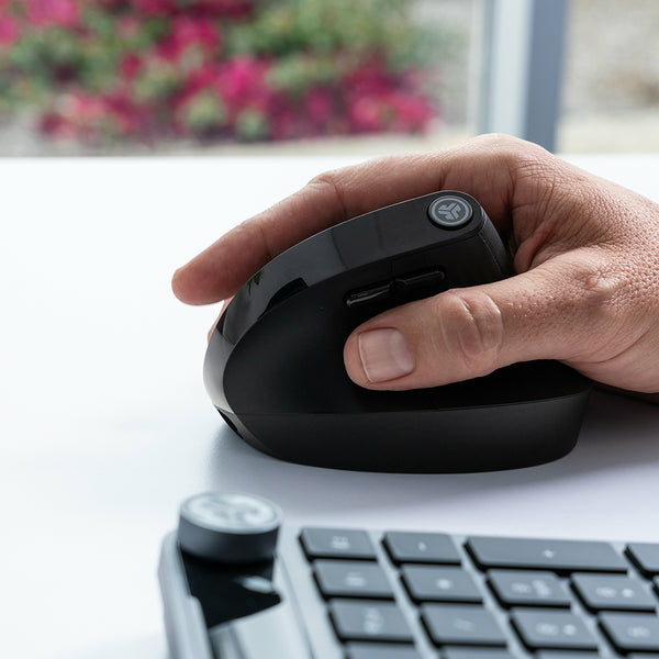 JLab JBuds JBUDS ERGONOMIC Ergonomische Maus RF Wireless + Bluetooth Schwarz