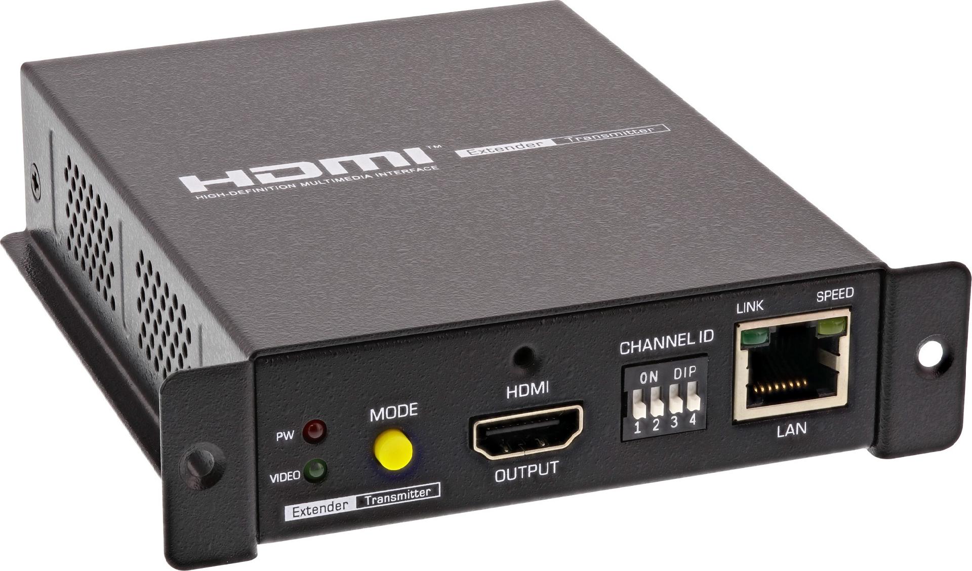 InLine HDMI USB KVM over IP Extender 4K bis 100 m Schwarz