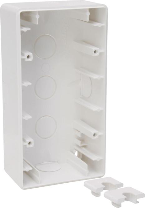 HK02 - Aufputzgehäuse, 2-fach, Farbe: ar arktisweiß HK02-APgehäuse 2f 1 (375202001)