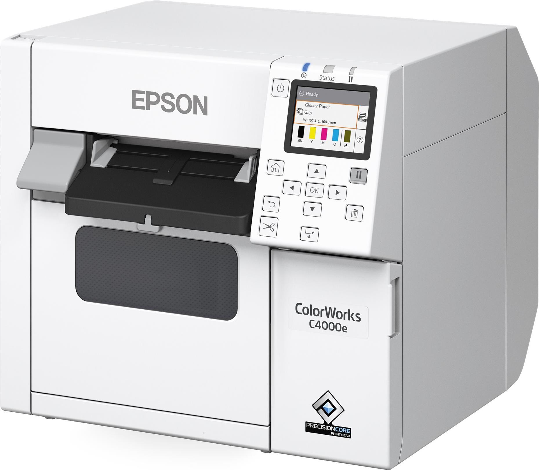 Epson ColorWorks CW-C4000E (BK) Etikettendrucker 1200 x 1200 dpi 100 mm/s Weiß