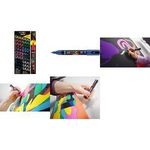 POSCA Pigmentmarker PC-5BR BRUSH, 60er Display halbflexible Schaumstoffspitze, Strichstärke: 1,0 (CDU POSCA 01)