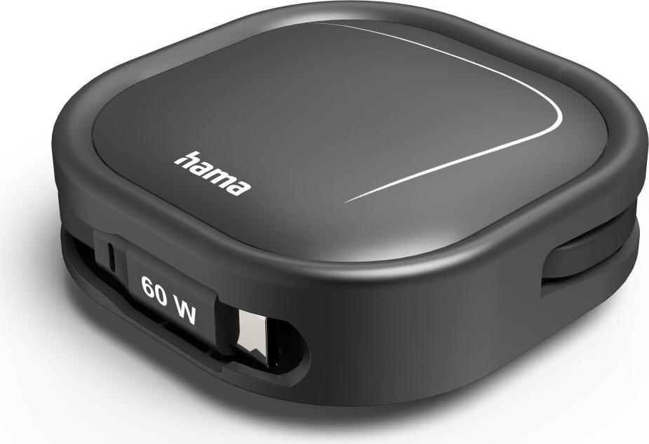Hama Ausziehbares Ladekabel, USB-C - USB-C, 60 W, 1m (00201830)