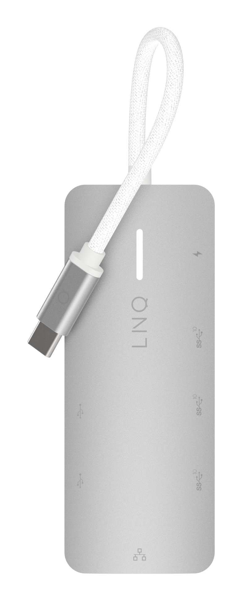 LINQ 8in1 Pro USB-C Multiport Hub 140 W 10 Gbit/s Grau, Weiß