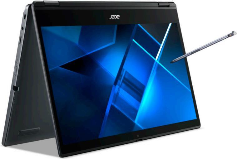 Acer TravelMate Spin P4 TMP414RN 51 Flip Design Core i5 1135G7 Win 10 Pro Education 64 Bit Iris Xe Graphics 8 GB RAM 256 GB SSD 35.56 cm (14) IPS Touchscreen 1920 x 1080 (Full HD) Wi Fi 6 Slate Blue kbd Deutsch  - Onlineshop JACOB Elektronik