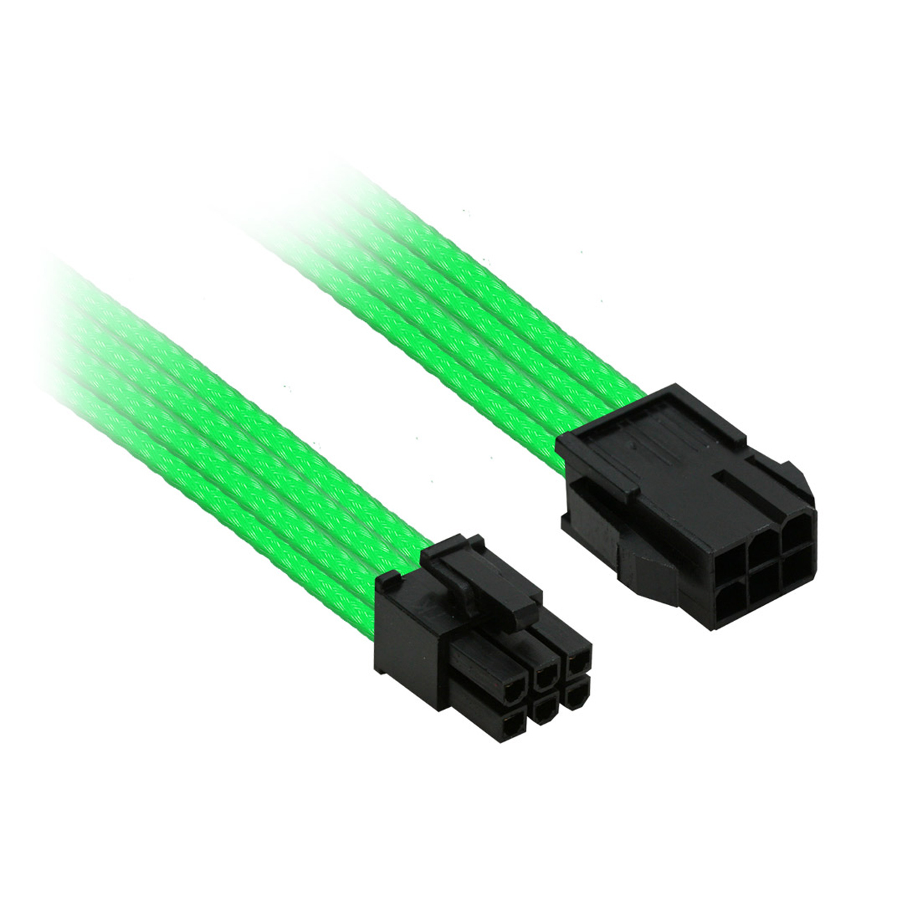 Nanoxia Single Sleeve Spannungsversorgungs-Verlängerungskabel 6-Pin PCIe 30 cm Neongrün
