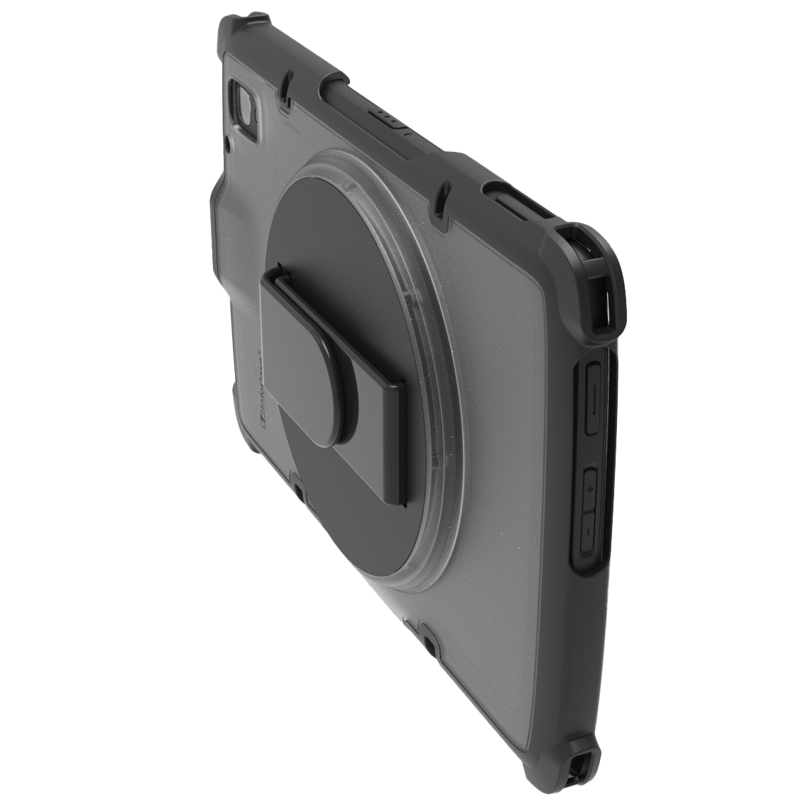 Gamber Johnson InfoCase Rugged Case mit drehbarem Handriemen für Zebra ET40/45 8" Schwarz, Transparent