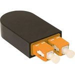BlueOptics Lichtwellenleiter Loopback Adapter für OM2, G50/125µm Multimode SC/UPC-Duplex, Keramik Ferrule, -40°C bis +85°C (BOLBSCOM2)