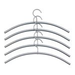 kerkmann Stahl-Kleiderbügel, alusilber Stärke: 10 mm, Länge: 460 mm, gebogen - 5 Stück (6219)