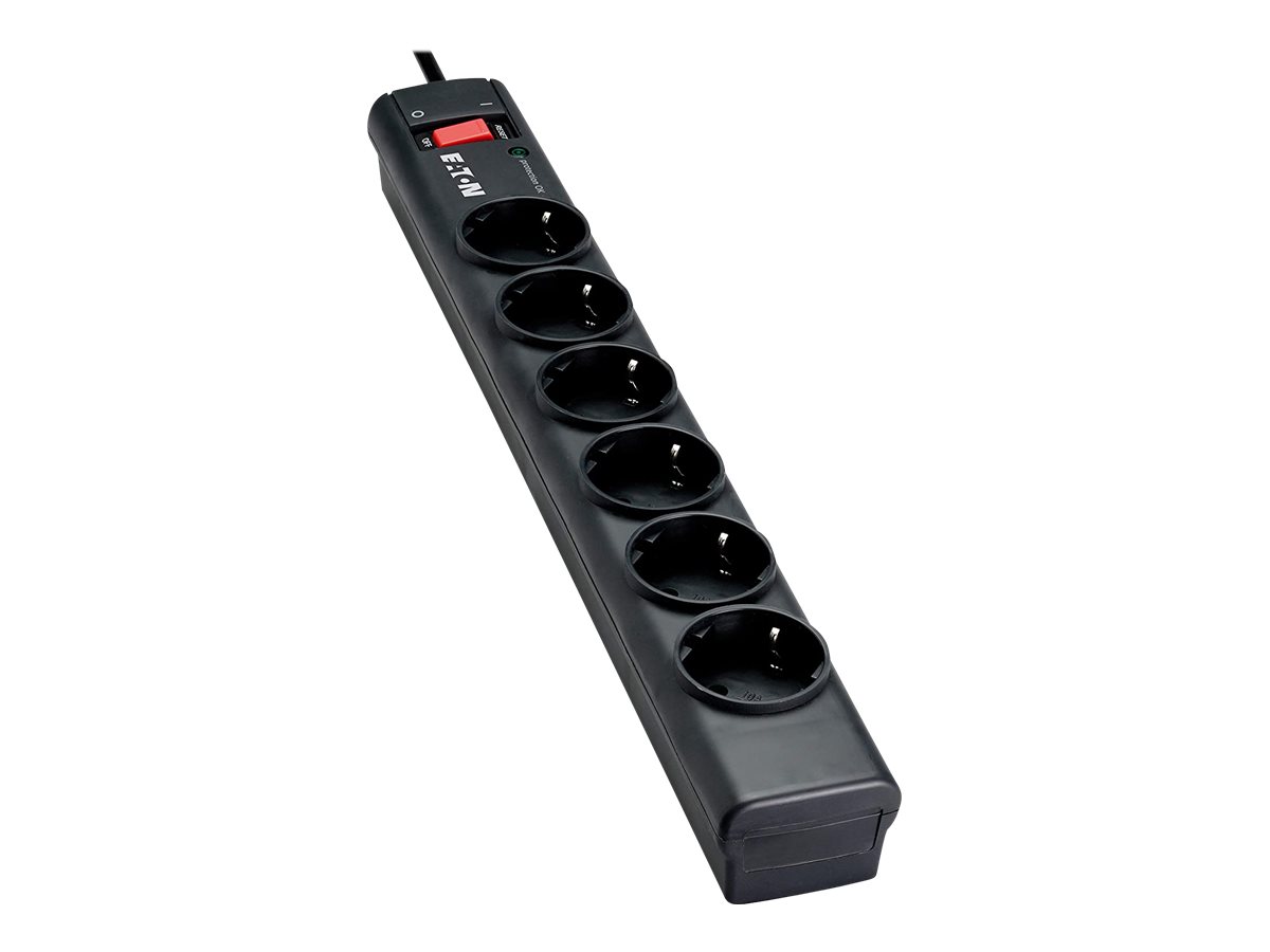 Eaton Protection Strip PS6D - Überspannungsschutz 2500 W Schwarz