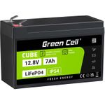 Green Cell CUBE LiFePO4 Spezial-Akku LiFePo-Block Flachstecker Li-Ion 12.8 V 7 Ah (GC-LFPGC12V7AH)