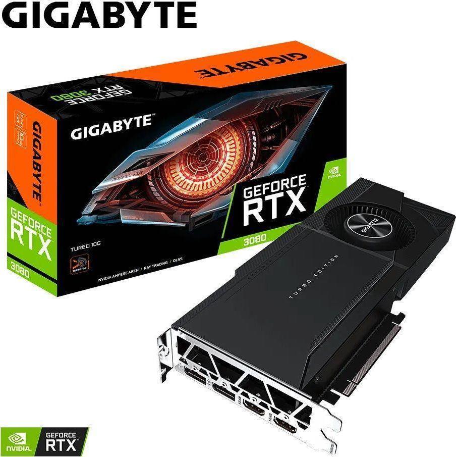 Gigabyte GeForce RTX 3080 TURBO 10G (rev. 2.0) Turbo Edition Grafikkarten GF RTX 3080 10 GB GDDR6X PCIe 4.0 x16 2 x HDMI, 2 x DisplayPort  - Onlineshop JACOB Elektronik