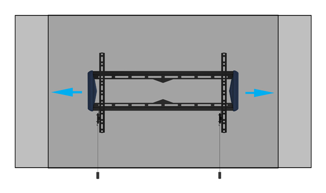 B-TECH Elements BT5442 Wandhalterung 80" 650 x 400 mm Schwarz, Blau
