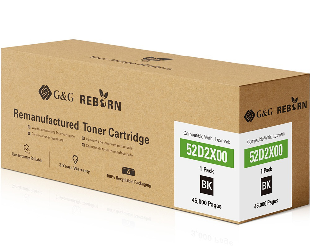 G&G Tonerkartusche kompatibel mit Lexmark 522X Schwarz 45.000 Seiten