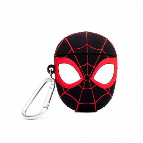 ThumbsUp! PowerSquad AirPods Case Miles Morales 3D Silikon Schwarz, Rot