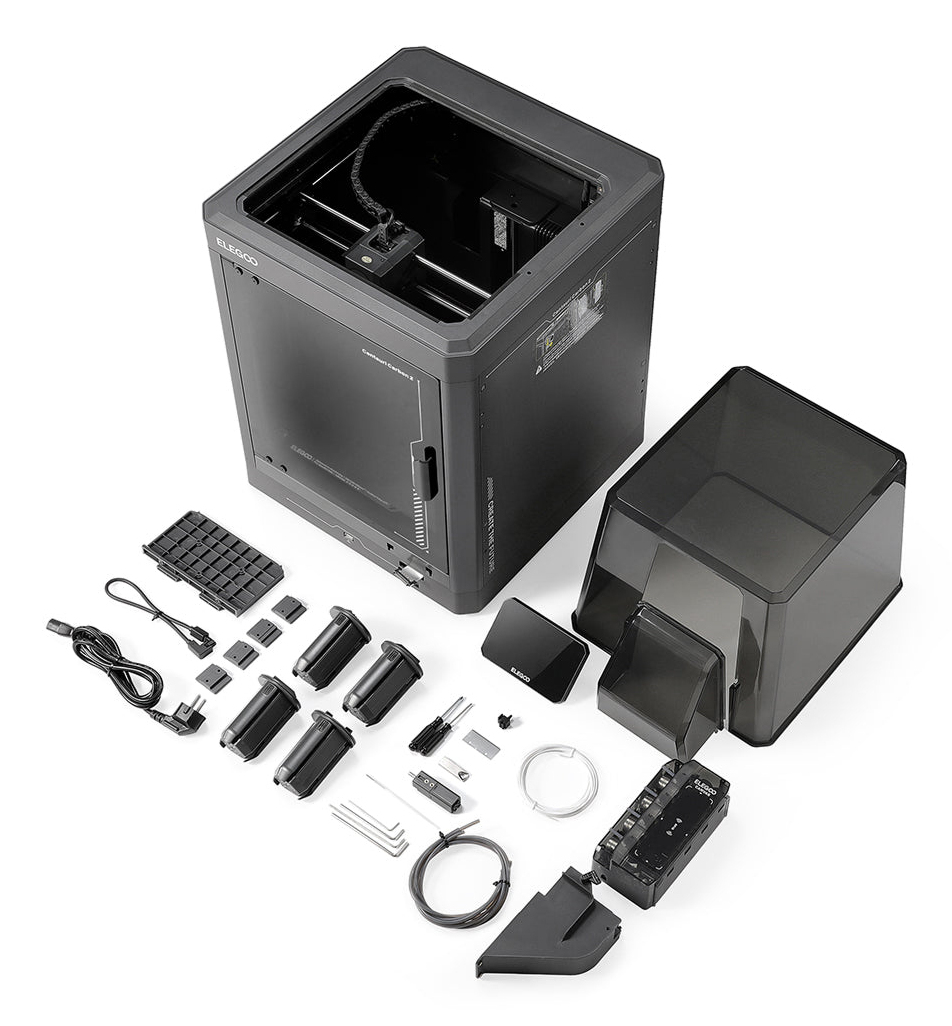 ELEGOO Centauri Carbon 2 Combo FDM 3D-Drucker 256×256×256 mm 500 mm/s WLAN Grau