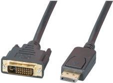 EFB ELEKTRONIK DisplayPort/DVI 24+1 Kabel A-A St-St 1m schwarz (K5564SW.1V2)
