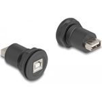 Delock USB 2.0 Typ-B zu USB 2.0 Typ-A Einbaubuchse schwarz (66744)